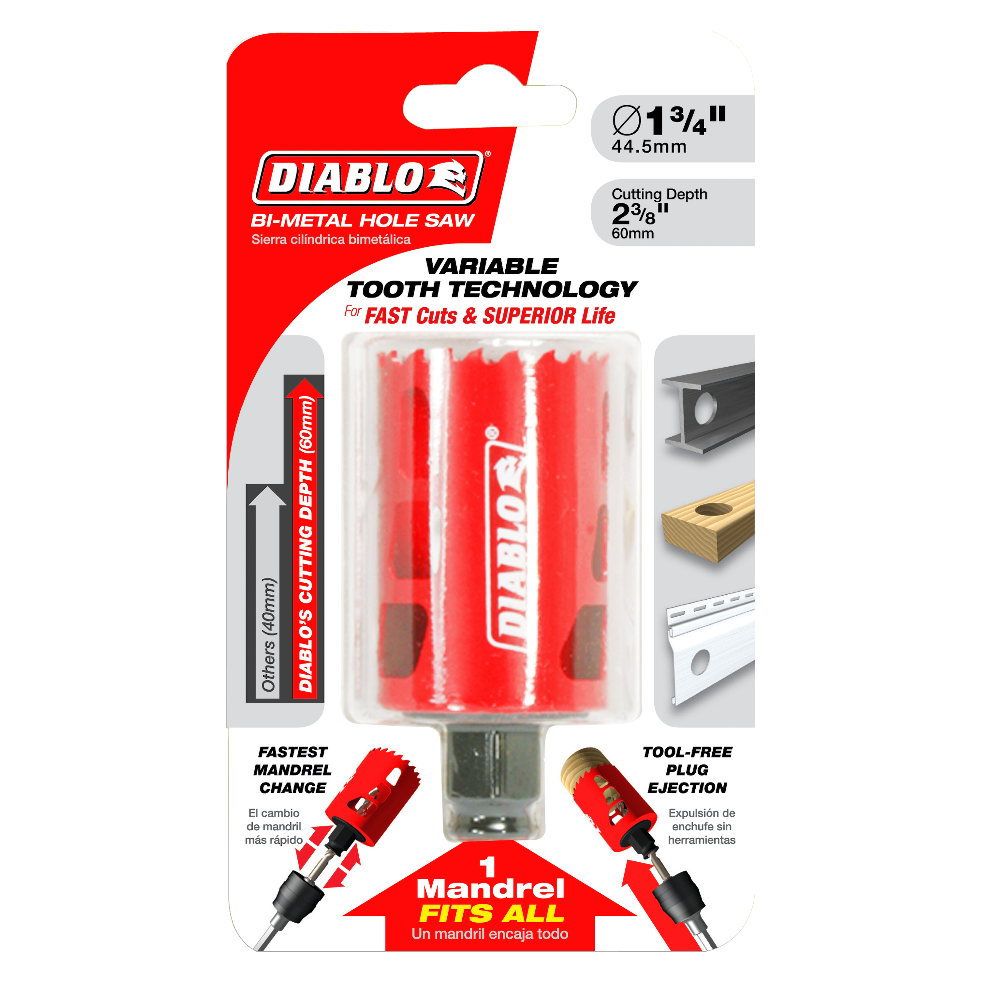 Diablo DHS1750 1-3/4" Bi-Metal Hole Saw