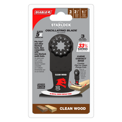 Diablo DOS250JBW3 2-1/2" Demo Demon™ Starlock Bi-Metal Oscillating Blades for Clean Wood (3-Pack)