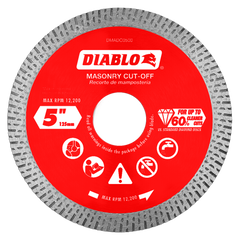 Diablo DMADC0500 5" Diamond Continuous Rim Masonry Cut-Off Disc