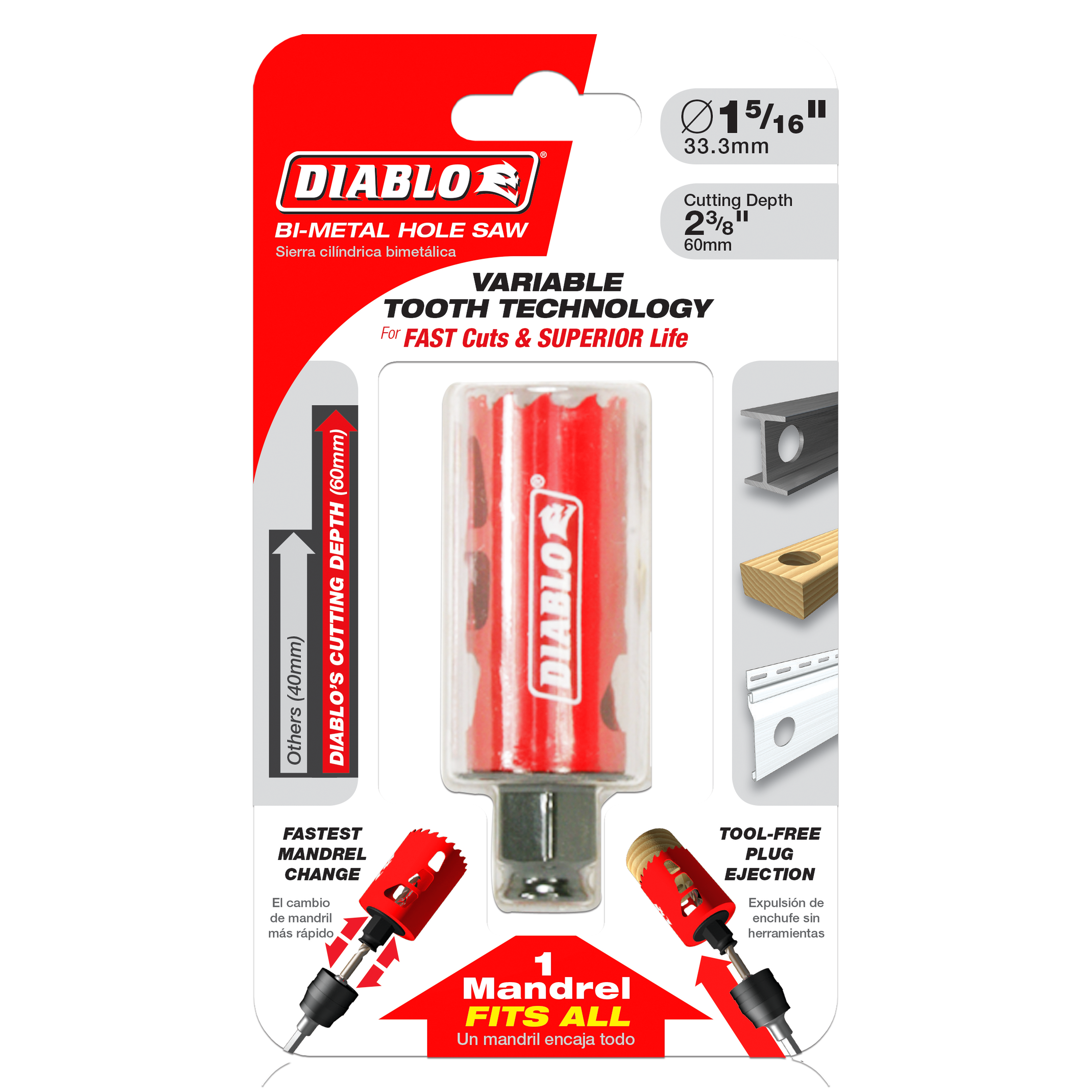 Diablo DHS1312 1-5/16" Bi-Metal Hole Saw