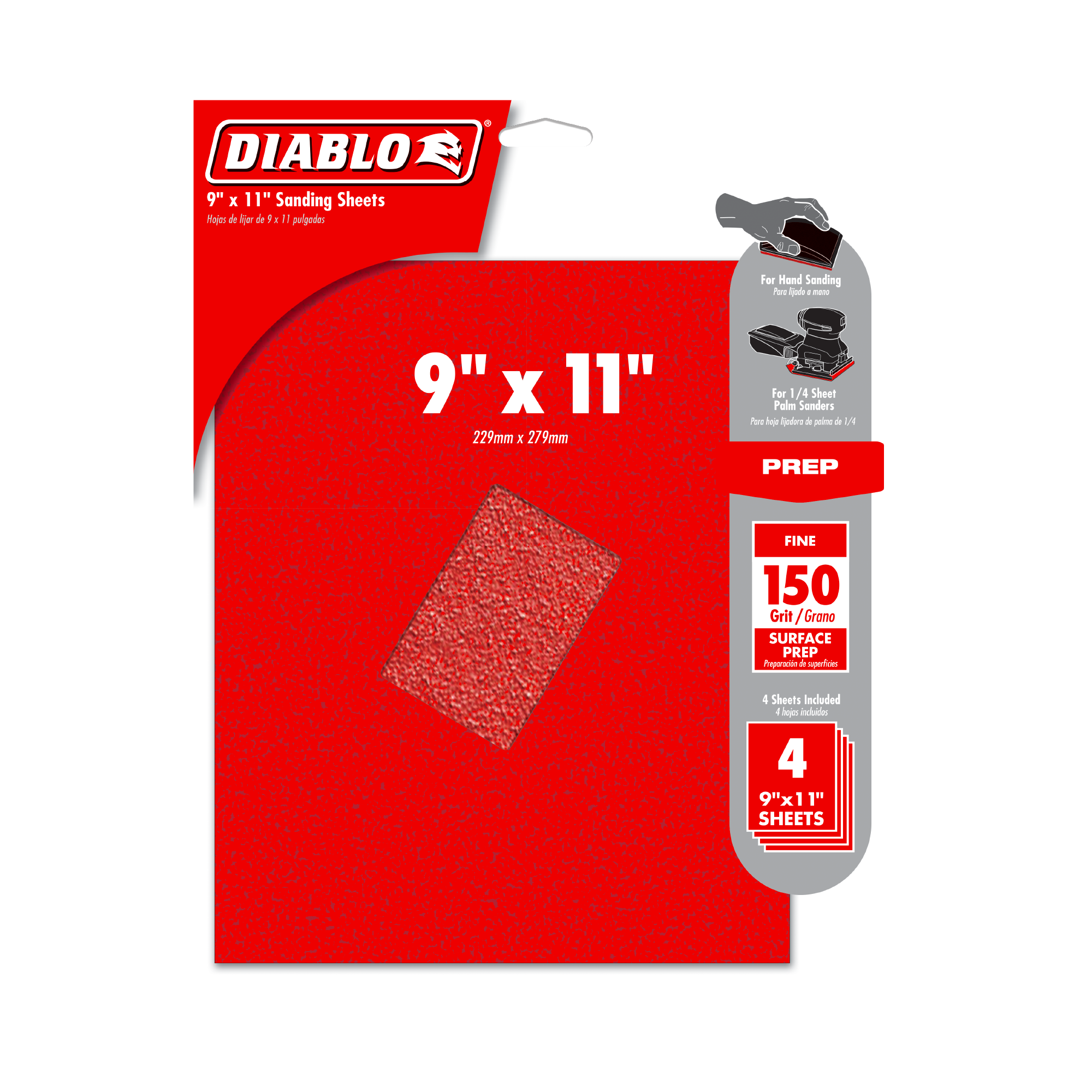 Diablo DCS911150S04G 9" x 11" 150-Grit Sanding Sheets (4-Pack)