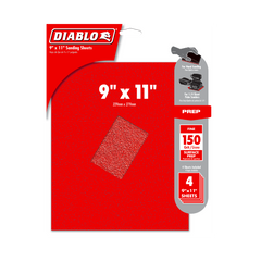 Diablo DCS911150S04G 9" x 11" 150-Grit Sanding Sheets (4-Pack)