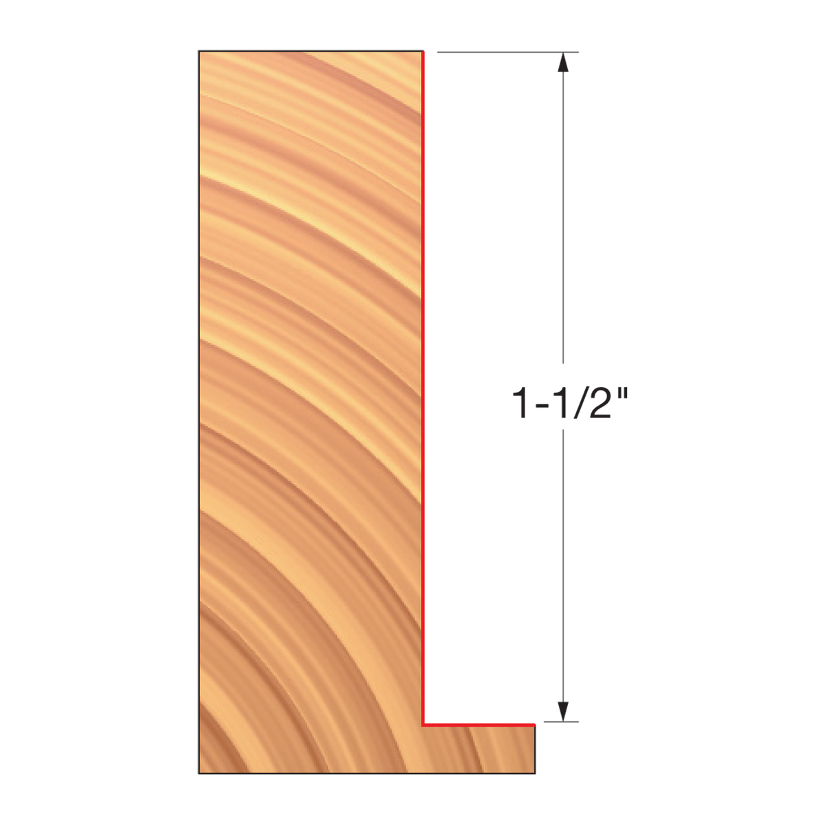 Freud UP148-IC 3-9/16" x 1-1/2" x 1-1/4" Straight Edge Cutter