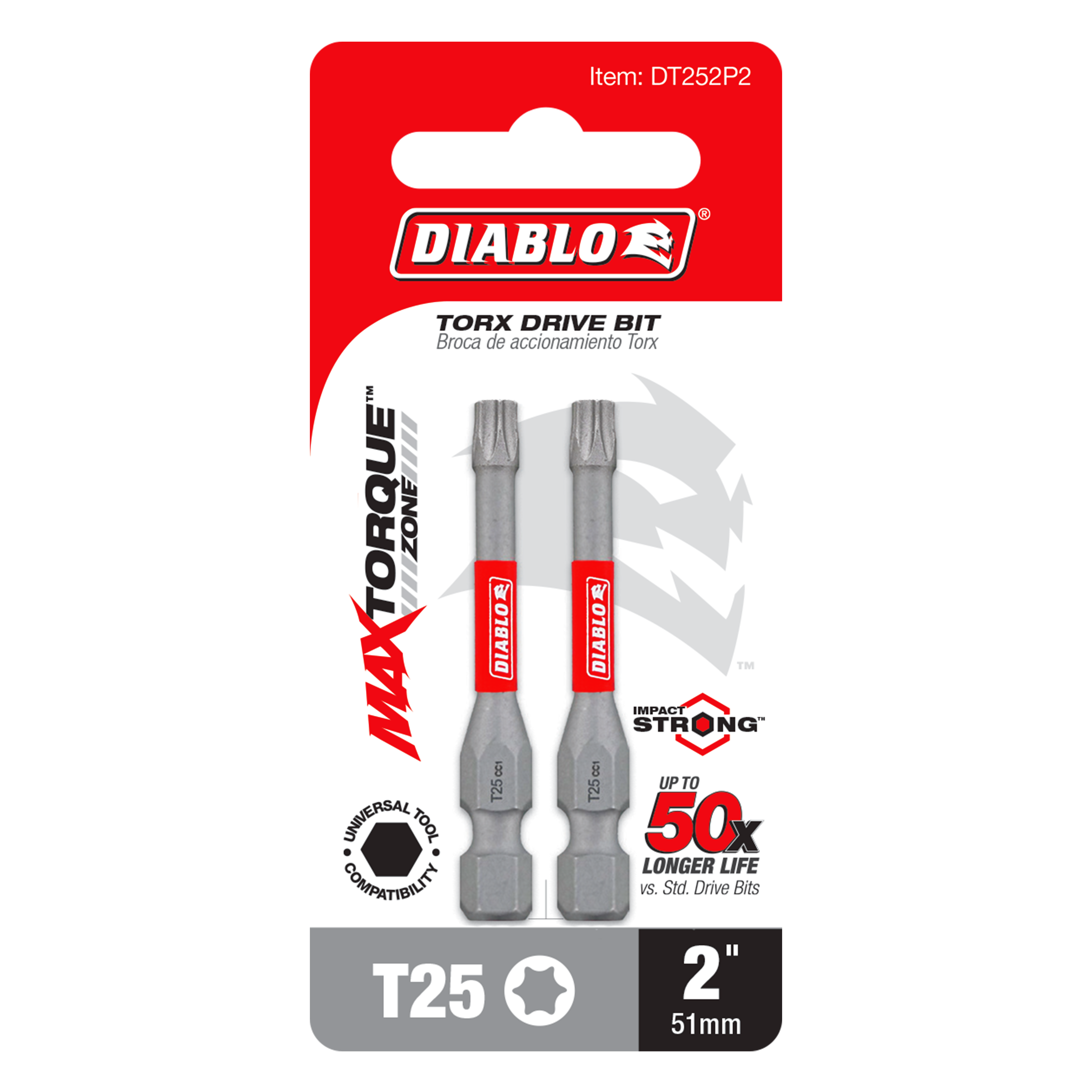 Diablo DT252P2 2" #25 Torx Drive Bit