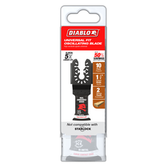 Diablo DOU125BW10 1-1/4" Demo Demon™ Universal Fit Bi-Metal Oscillating Blades for Nail-Embedded Wood(10-Pack)