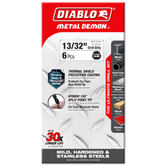 Diablo DMD1332JB 13/32" Metal Demon™ Drill Bits for Mild, Hardened and Stainless Steels