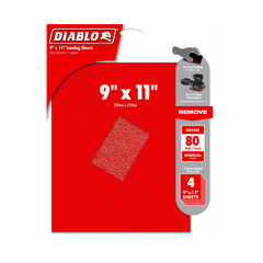 Diablo DCS911080S04G 9" x 11" 80-Grit (Coarse) Sanding Sheet (4-Pack)