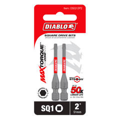 Diablo DSQ12P2 2" #1 Square Drive Bits