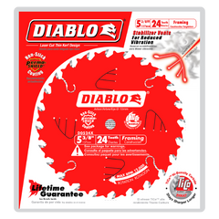 Diablo D0524X 5-3/8" x 24-Teeth Framing Saw Blade for Wood