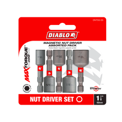 Diablo DNTSS-S5 1-7/8" Magnetic Nut Driver Assorted Pack (5-Piece)