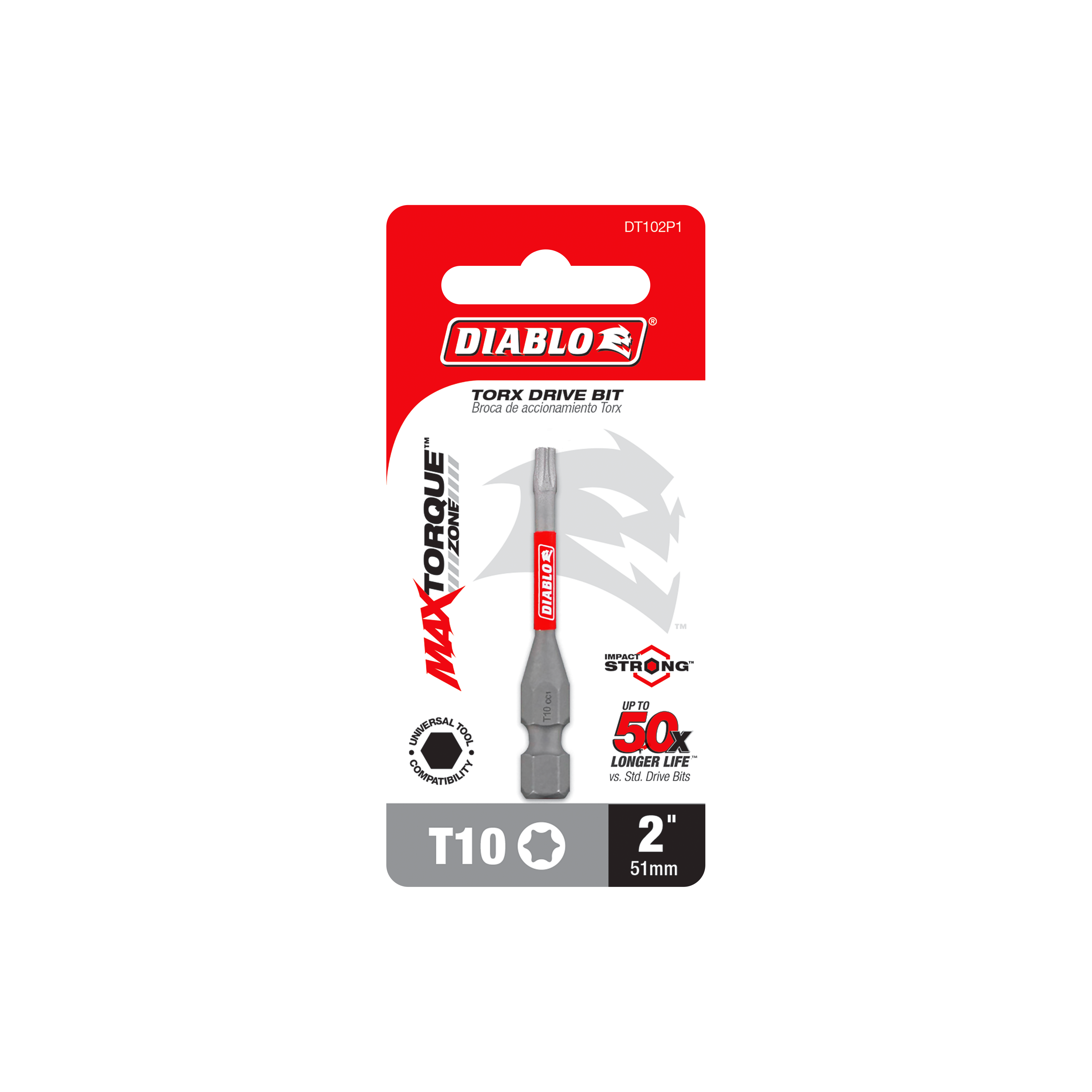 Diablo DT102P1 2" #10 Torx Drive Bit