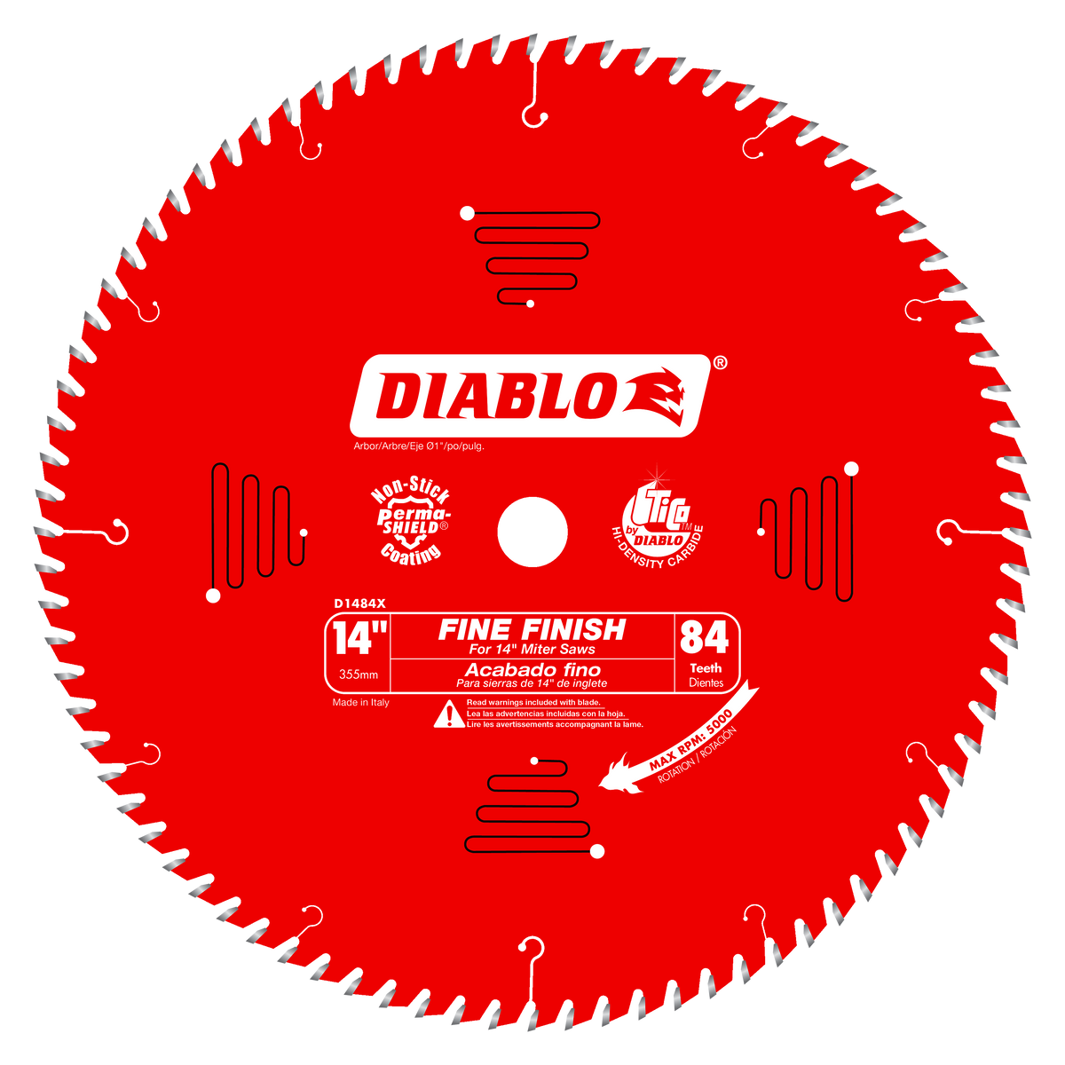 Diablo D1484X 14" x 84-Teeth Fine Finish Saw Blade for Wood