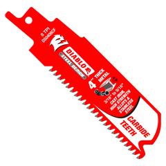 Diablo DS0408CF3 4" 8TPI Steel Demon™ Carbide Teeth Reciprocating Saw Blades for Thick Metal (3-Pack)
