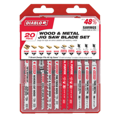 Diablo DJT20S Jig Saw Blade Set for Wood, Metal and Plastics (20-Piece)