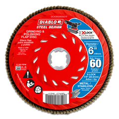 Diablo DCX060060X01F 6" 60-Grit X-LOCK Steel Demon™ Flap Disc for Metal