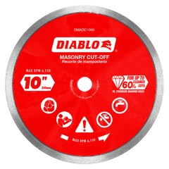 Diablo DMADC1000 10" Diamond Continuous Rim Masonry Cut-Off Disc