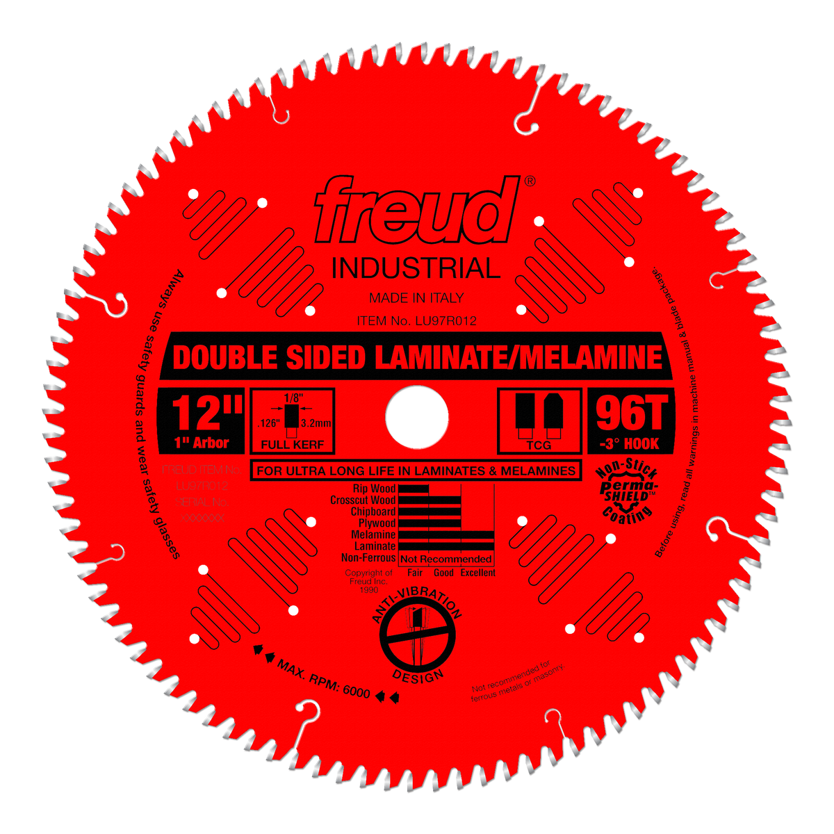 Freud LU97R012 12" Double Sided Laminate/Melamine Blade