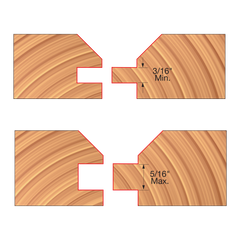 Freud UP191-IC 4-1/8" x 1-1/16"-1-3/16" x 1-1/4" V-Paneling Cutter Sets