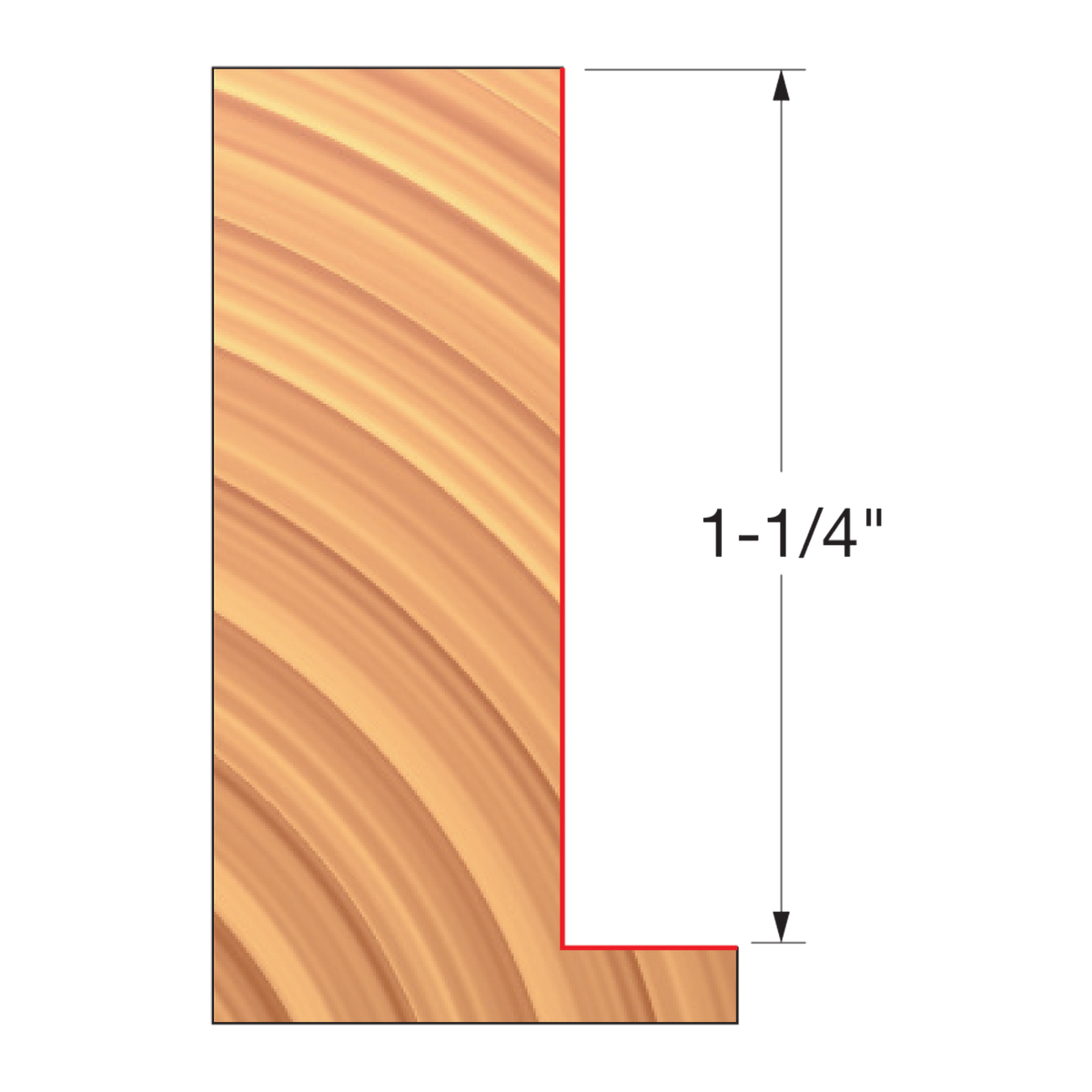 Freud UP147-IC 3-9/16" x 1-1/4" x 1-1/4" Straight Edge Cutter