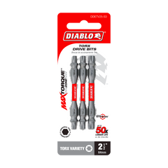 Diablo DDETV25-S3 2-1/2" Double-Ended Torx Drive Bits (3-Piece)