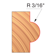 Freud UP121-IC 3-9/16" x 13/16" x 1-1/4" Concave Radius Cutters