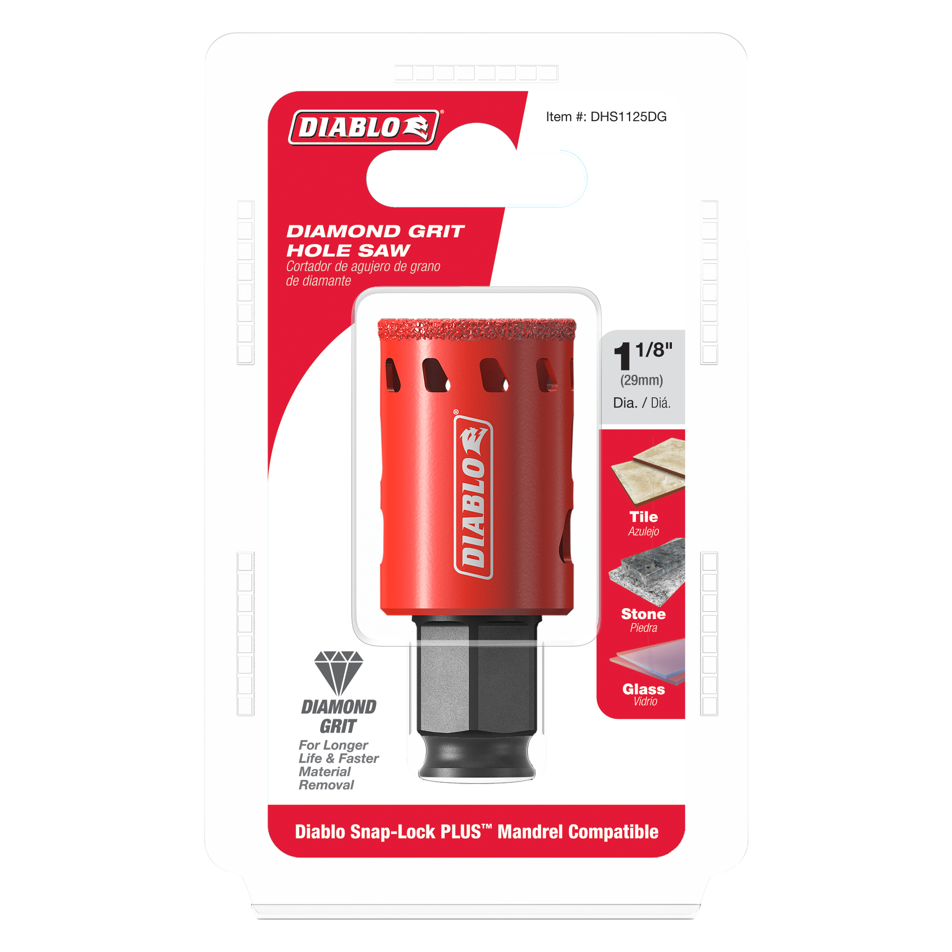 Diablo DHS1125DG 1-1/8" Diamond Grit Hole Saw