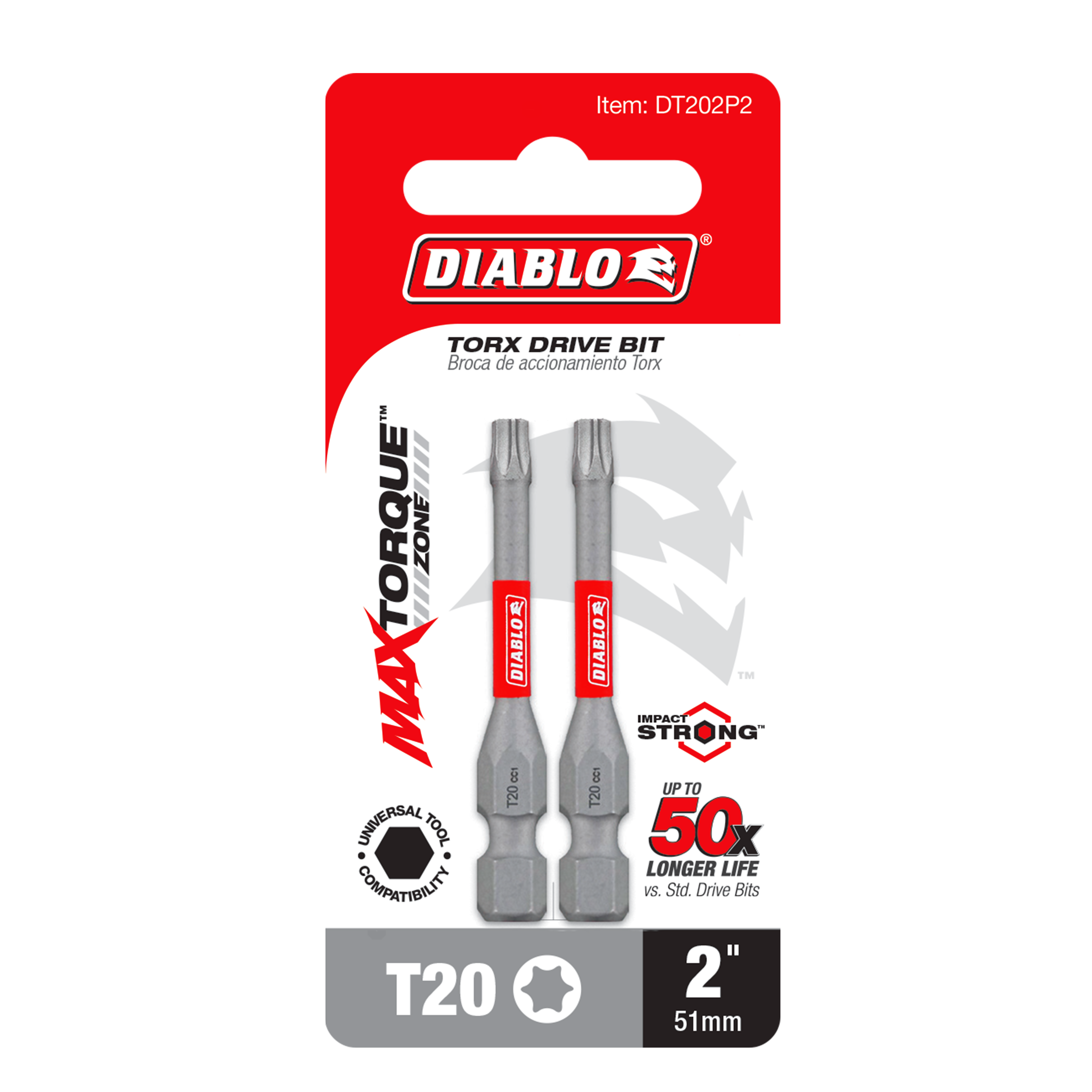 Diablo DT202P2 2" #20 Torx Drive Bit