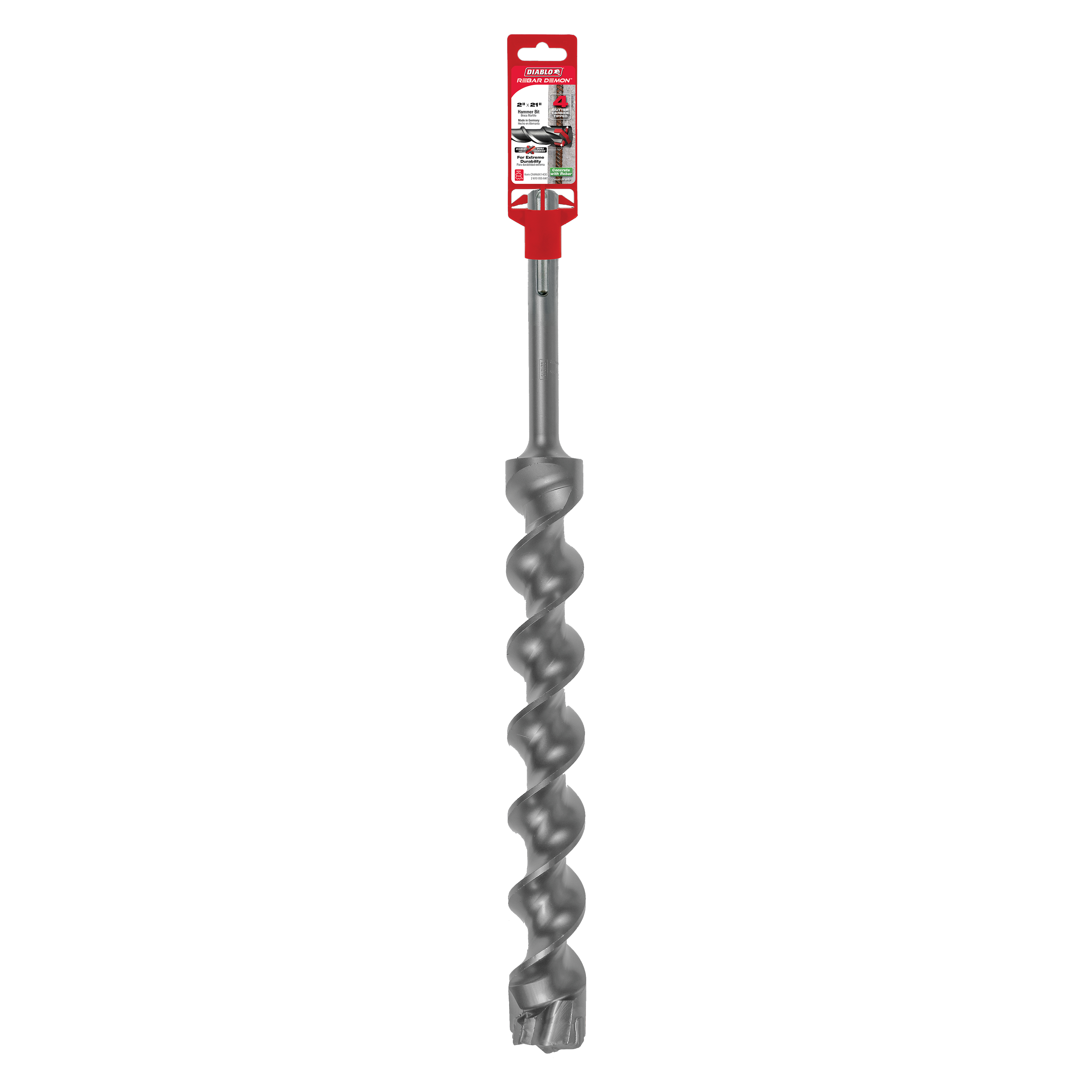 Diablo DMAMX1400 2" x 16" x 21" Rebar Demon™ SDS-Max 4-Cutter Carbide-Tipped Hammer Drill Bit