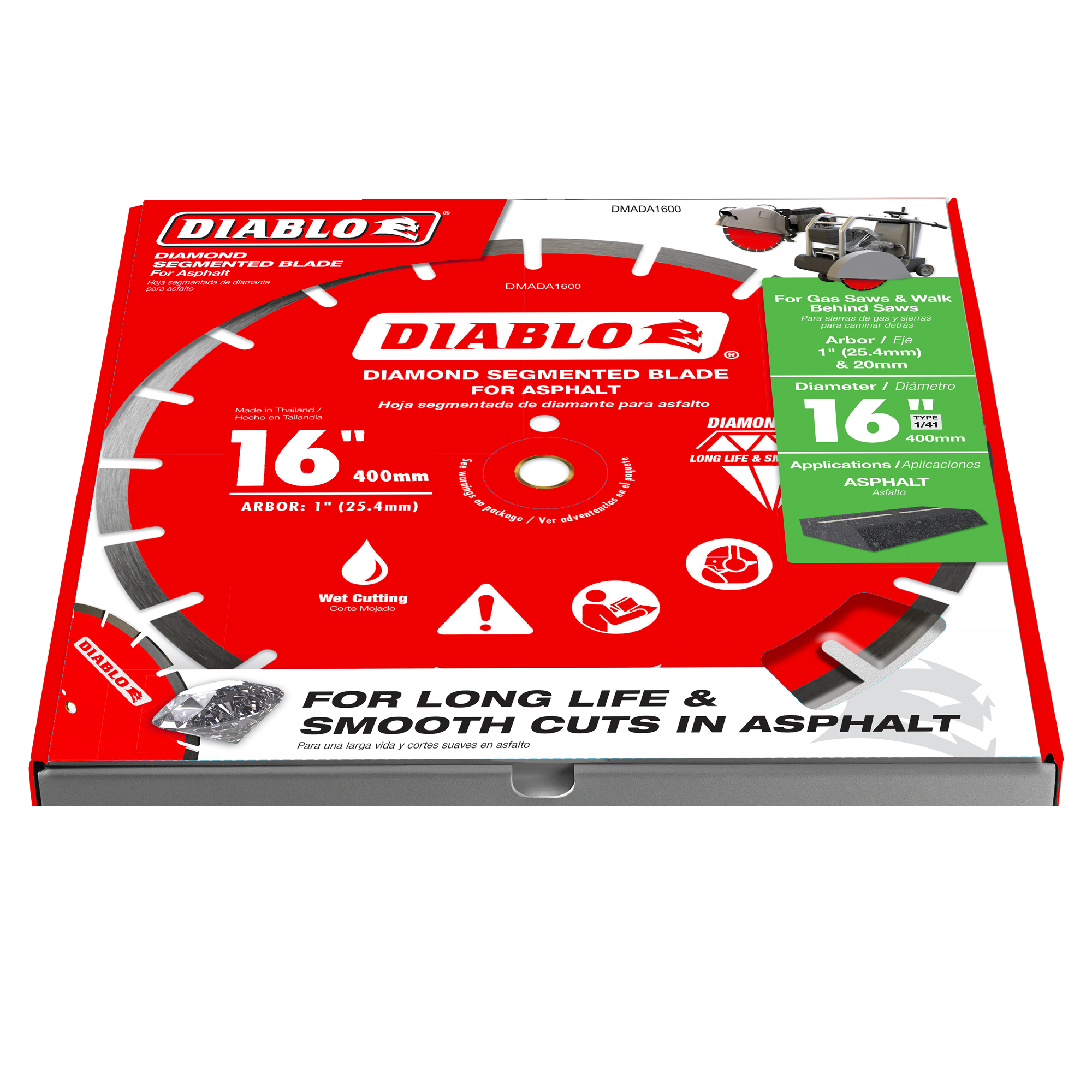 Diablo DMADA1600 16" Diamond Segmented Blade for Asphalt