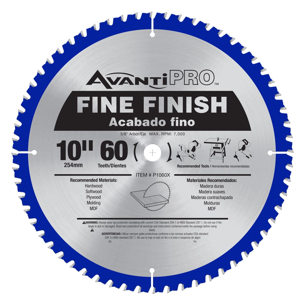 AvantiPRO P1060X Avanti Pro 10" X 60T Fine Finish