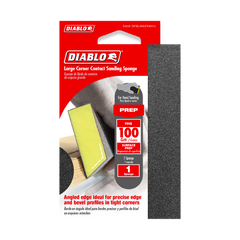 Diablo DFBLANGFIN01G 5" x 3" x 1" 100-Grit Corner Contact Sanding Sponge