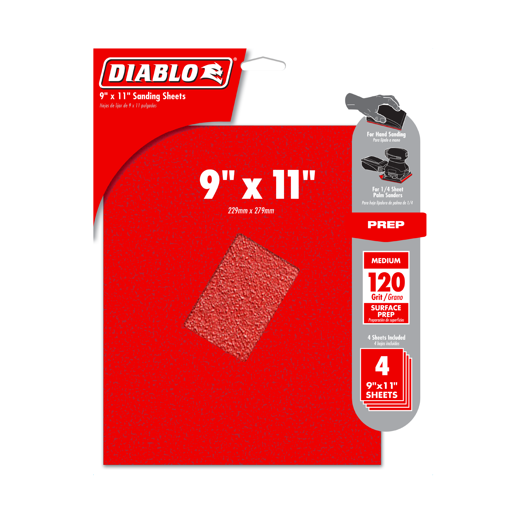 Diablo DCS911120S04G 9" x 11" 120-Grit Sanding Sheets (4-Pack)