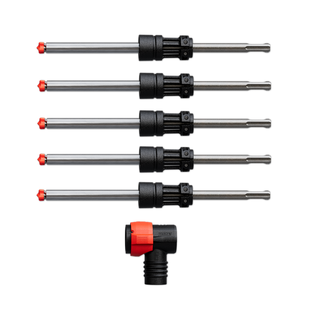 Diablo DMAPLA4440-S6 1/2" x 4" x 10" AMPED™ Rebar Demon™ SDS-Plus 4-Cutter Full Carbide Head Dust Extraction Hammer Drill Bit (5-Pack)