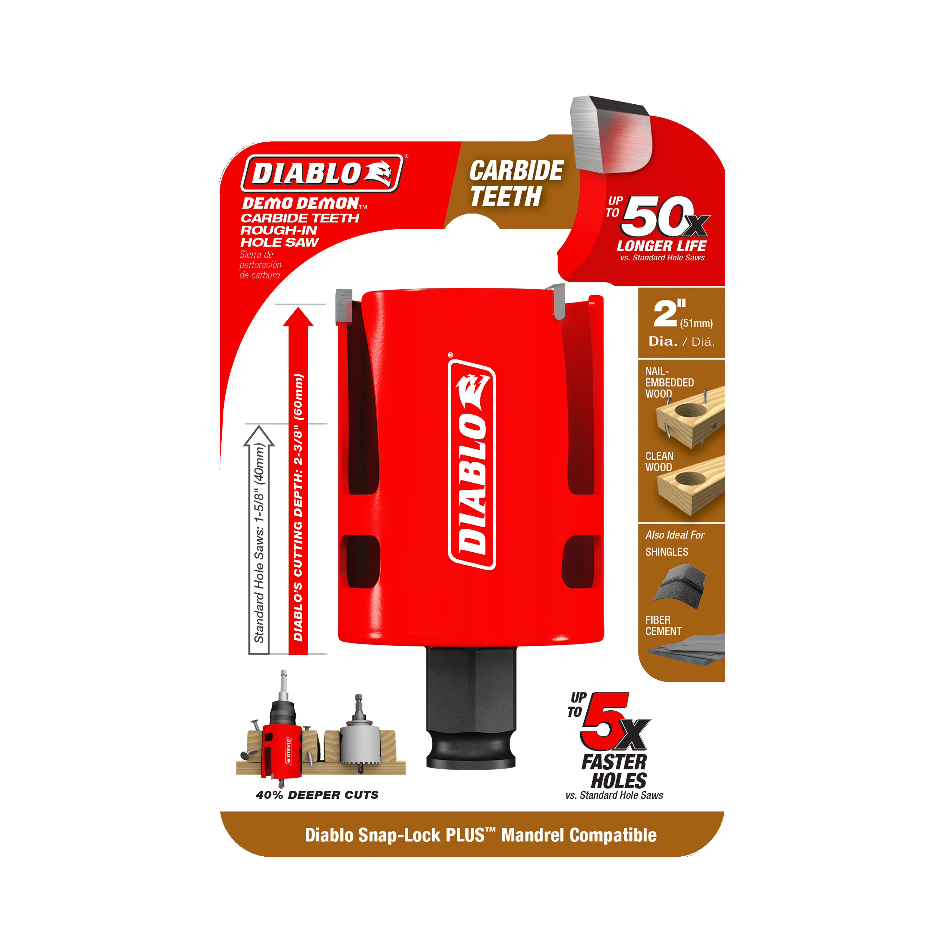 Diablo DHS2000CTR Diablo 2" Demo Demon™ Carbide Teeth Rough-In Hole Saw