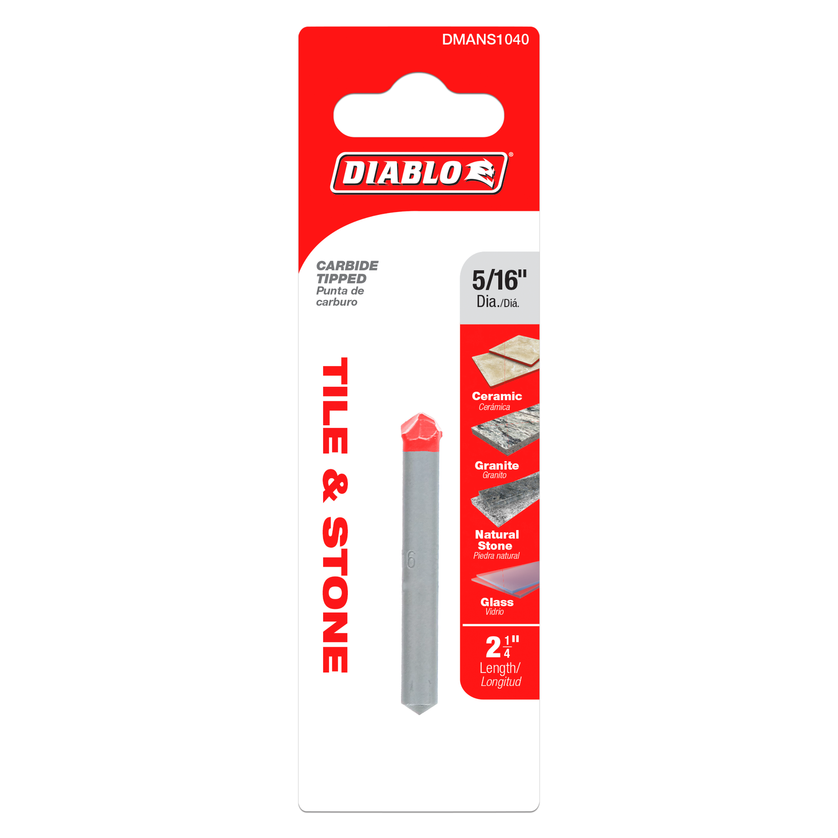 Diablo DMANS1040 5/16" Carbide-Tipped Drill Bit for Tile & Stone