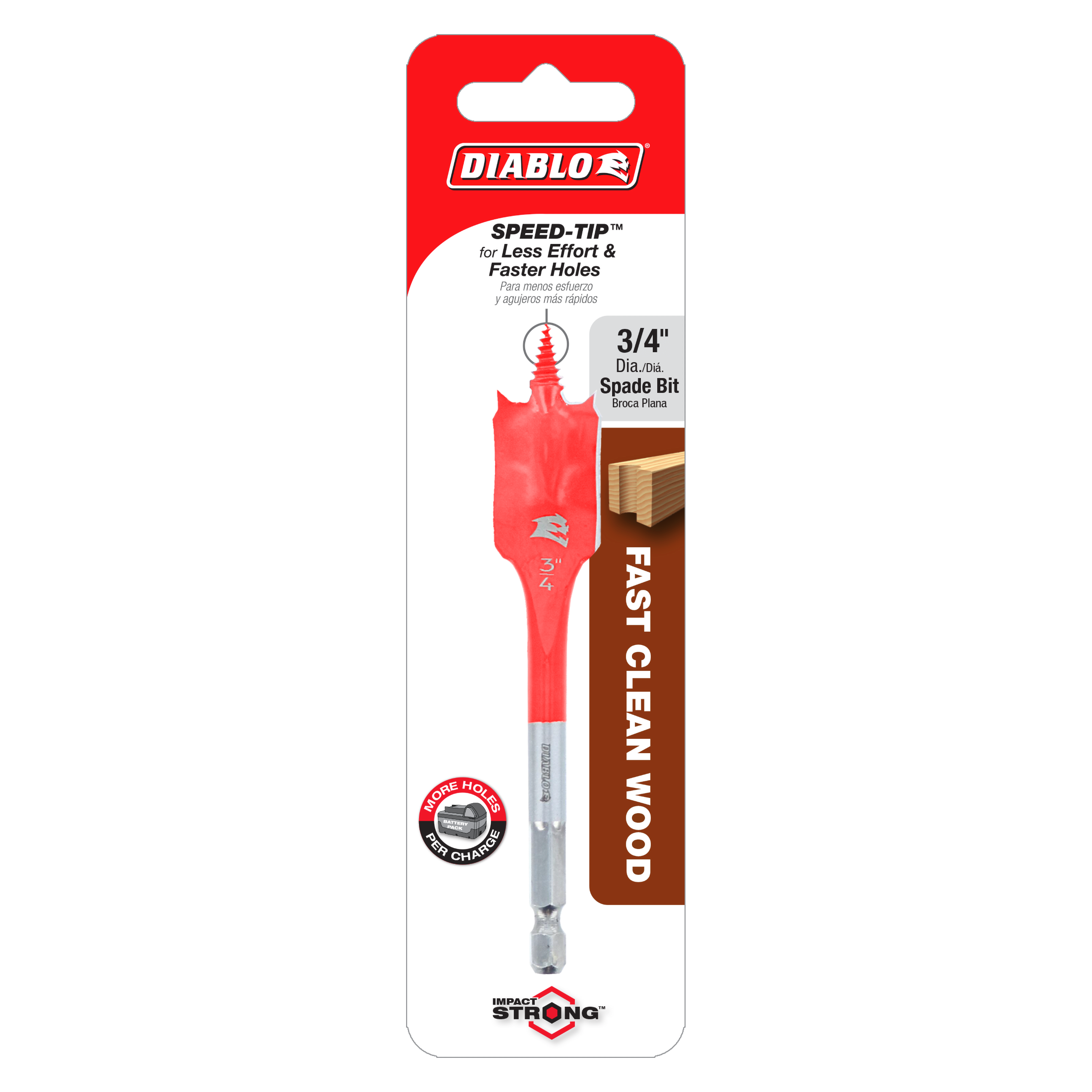 Diablo DSP1040 3/4" x 4" Spade Bit for Wood