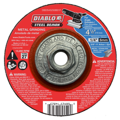 Diablo DBDS45250B01F 4-1/2" Type 27 Steel Demon™ Metal Grinding Disc