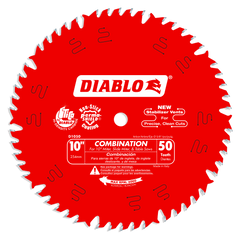 Diablo D1050X 10" x 50-Teeth Combination Saw Blade for Wood