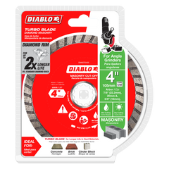 Diablo DMADT0400 4" Diamond Turbo Masonry Cut-Off Disc