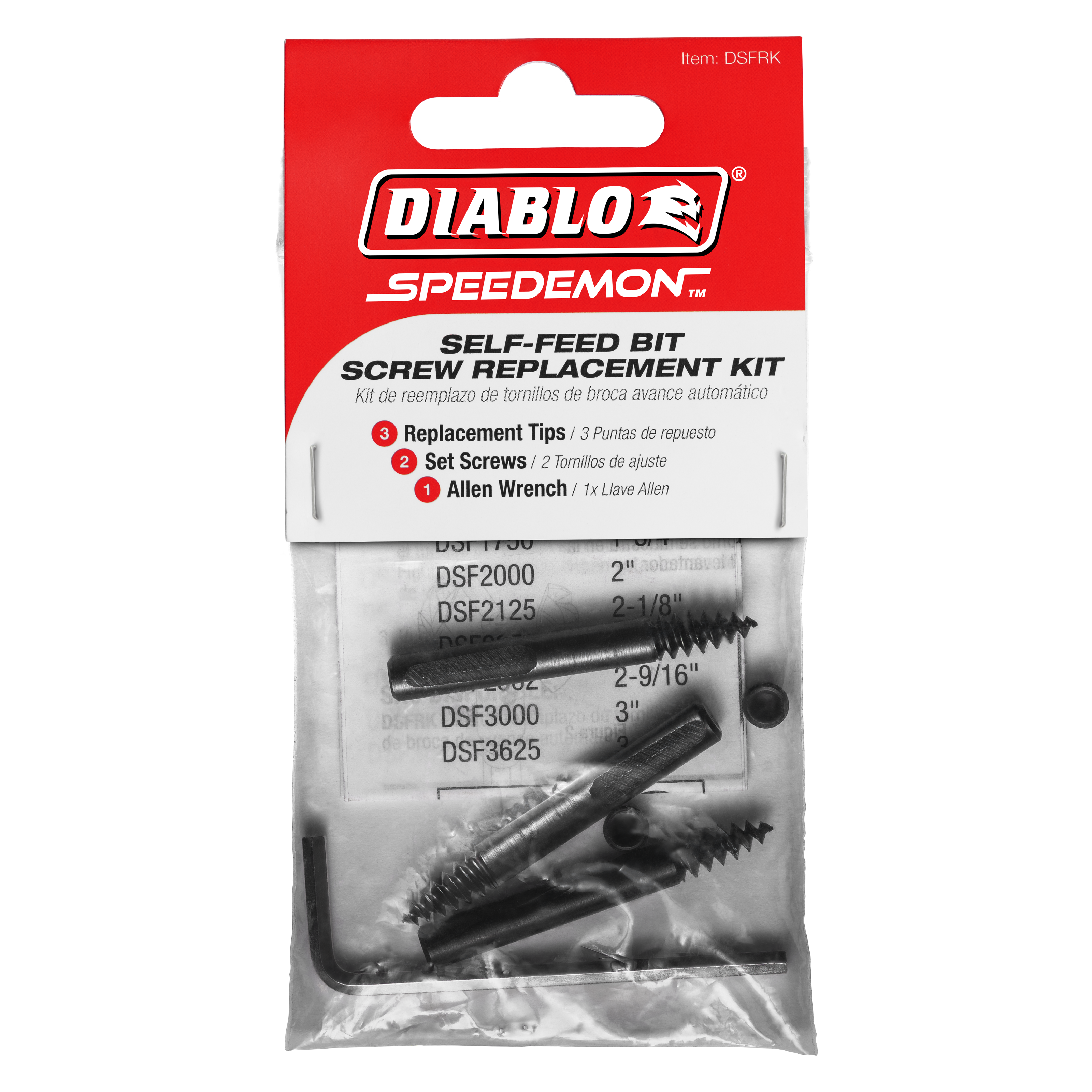 Diablo DSFRK Diablo SPEEDemon™ Self-Feed Bit Screw Replacement Kit