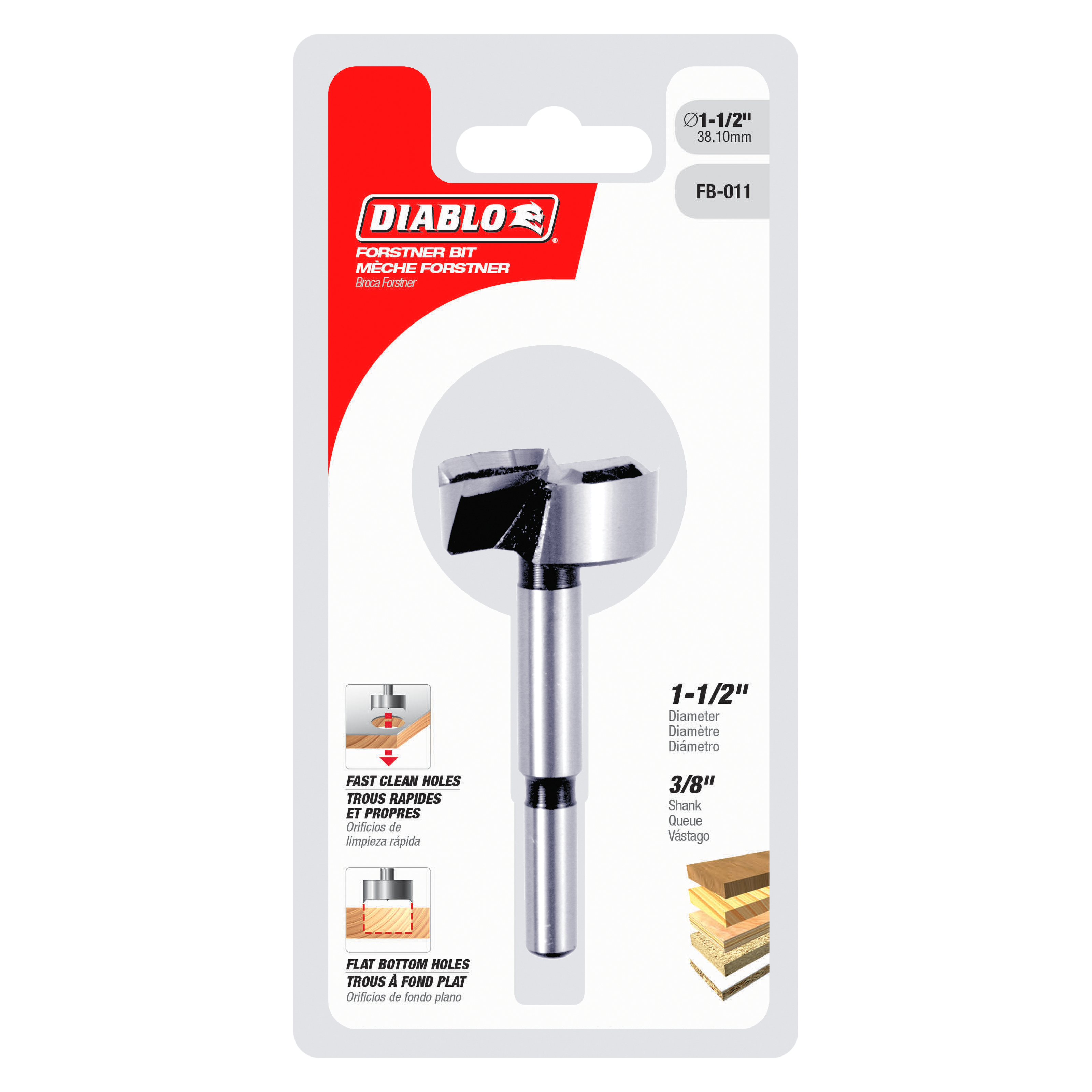 Diablo FB-011 1-1/2" Forstner Bit for Wood