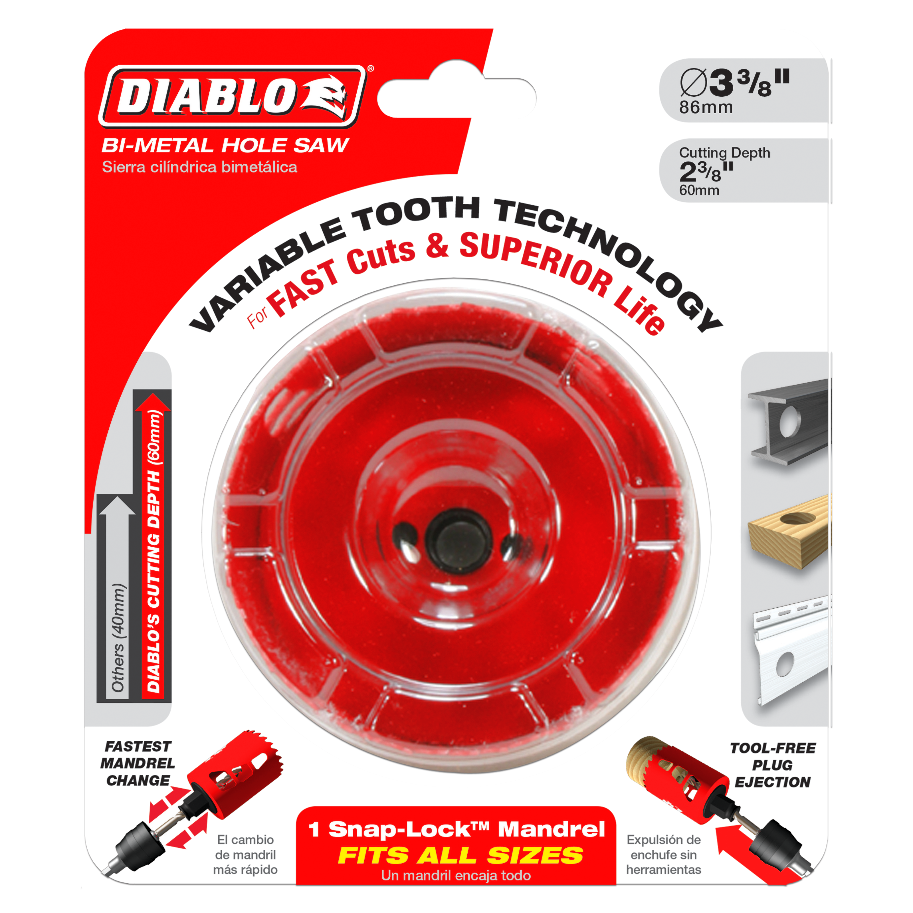 Diablo DHS3375 3-3/8" Bi-Metal Hole Saw