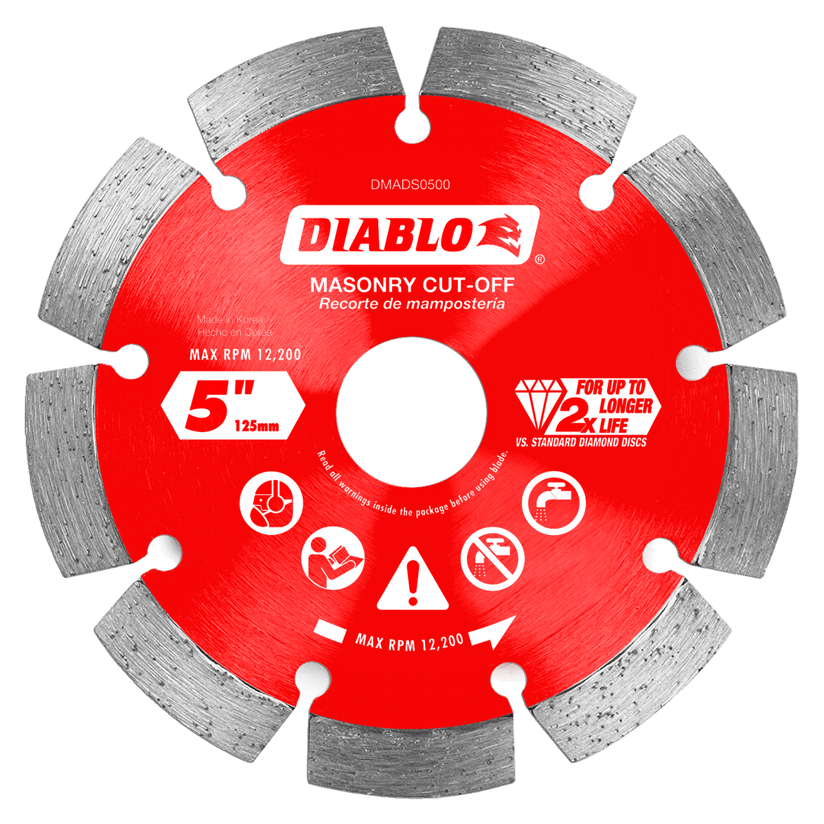 Diablo DMADS0500 5" Diamond Segmented Masonry Cut-Off Blade