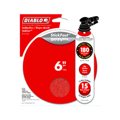 Diablo DCD060180P15G 6" 180-Grit StickFast™ ROS Sanding Discs (15-Pack)