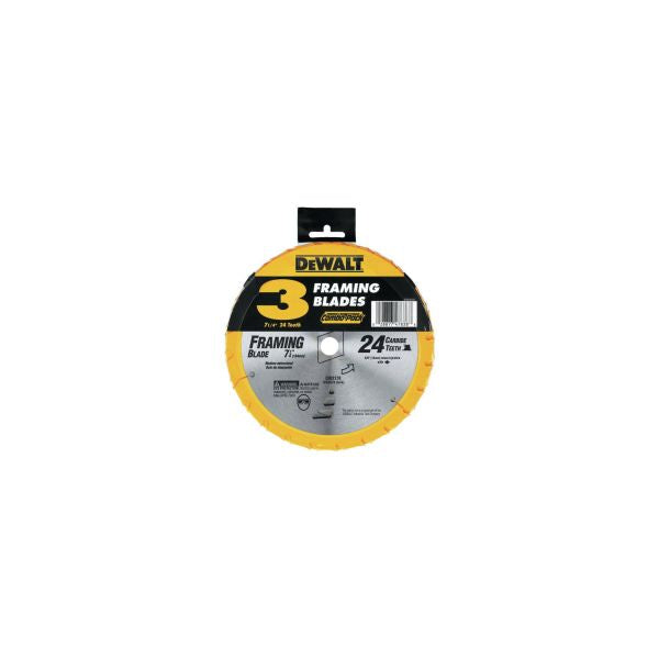 DeWalt DW3578P3 7-1/4" 24T Framing Saw Blade, 3-Pack - image 1