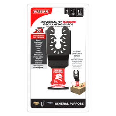 Diablo DOU125CGP 1-1/4" AMPED™ Demo Demon™ Universal Fit Carbide Teeth Oscillating Blade for General Purpose Cuts