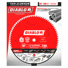 Diablo D10100N 10" x 100-Teeth Saw Blade for Thin Aluminum