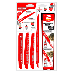 Diablo DS0020SPC2 20 pc Nail‑Embedded Wood and Metal Demolition Reciprocating Blade Set (20-Piece)