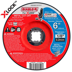 Diablo DBX060125701F 6" Type 27/42 Metal Cut-Off Disc for X-Lock and All Grinders