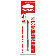 Diablo DMANSP1050 Diablo 3/8" Hard Tile & Stone Carbide Tipped Drill Bit